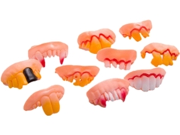 Dentadura de brinquedo divertida e realista da Zjchao, acessórios de dentes postiços para festas, fantasias e