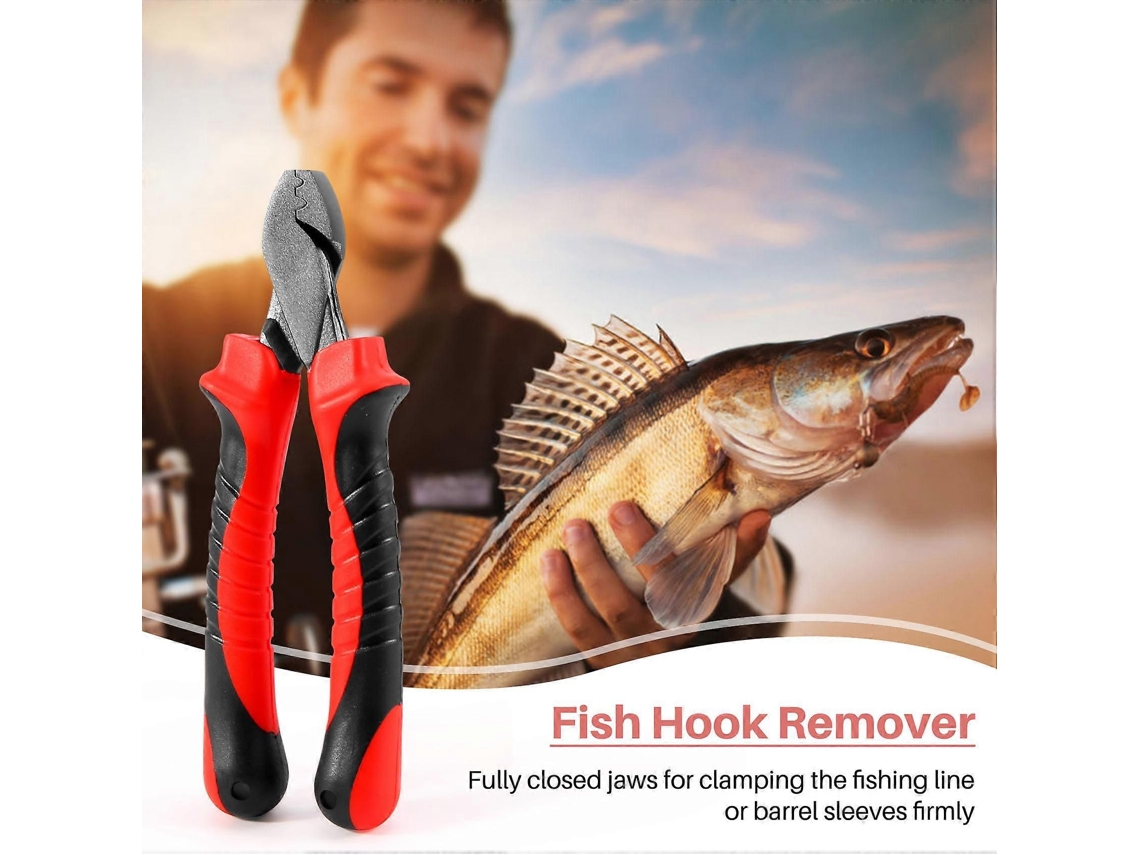 Alicate De Crimpagem Para Pesca, Com Cortador E Tesoura, Para Anzóis, Argolas E Linhas De Pesca.