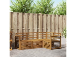 Vidaxl Conjunto De Sofás Para Exterior 4 Unid. Natural Poliéster