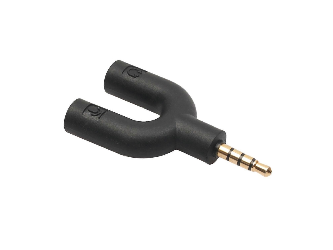 Adaptador Em Forma De U Com Conector De Fone De Ouvido De 0,5 Mm, Divisor De Cabos De Áudio E Microfone, Conector Giratório 2 Em 1 Para... Aquaforge