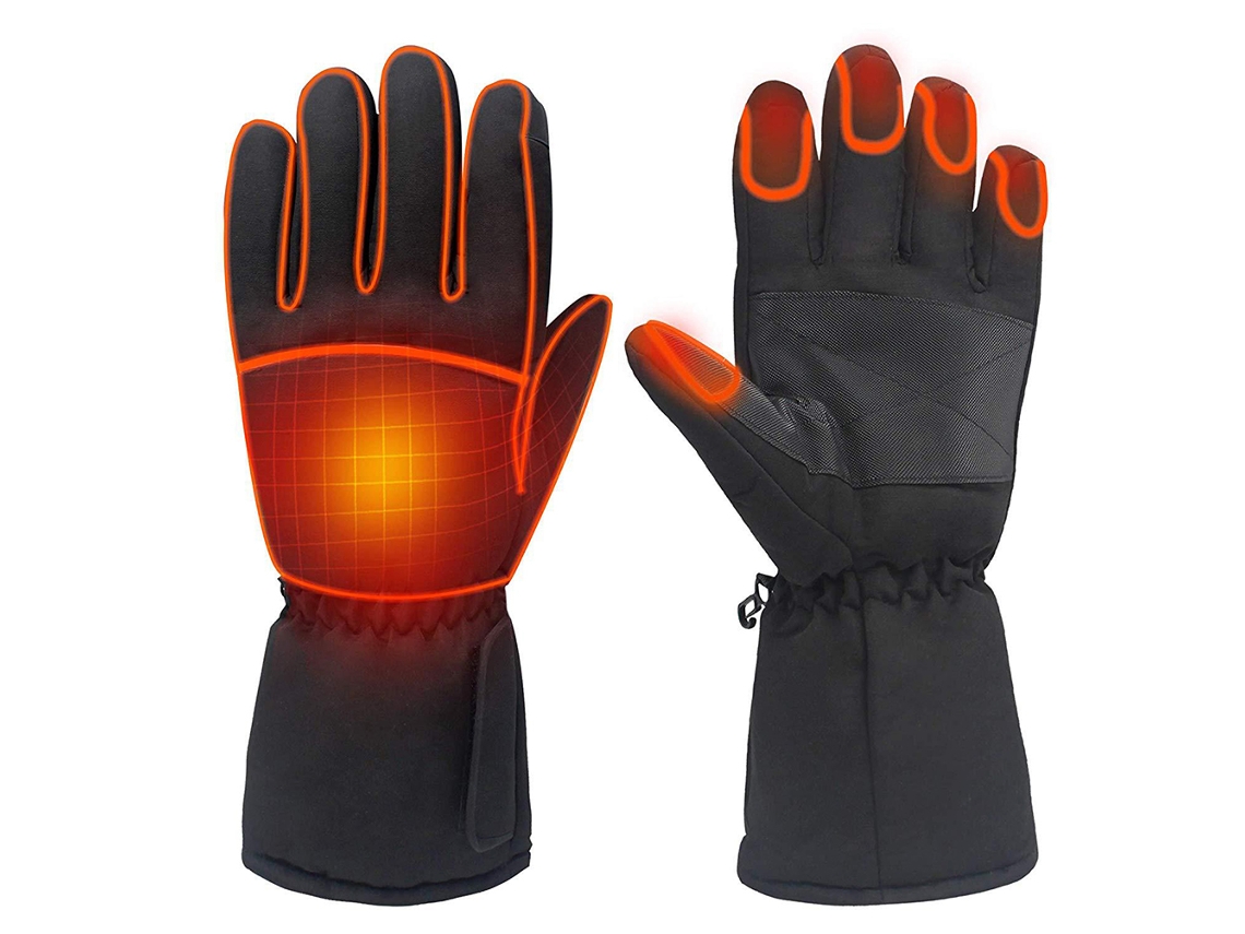 Luvas Aquecidas Mali com bateria elétrica, tela tática, para inverno, ciclismo, hiking e esqui | S/MARCA