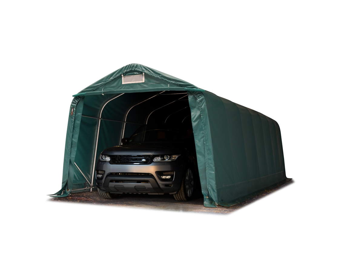Tenda Garagem 3,3x8,4 M Pvc 800 N Garagem Portátil Abrigo Compacto De Armazenamento Refúgio 100 Impermeável Verde Toolport