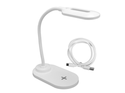 Aetheria lâmpada de Mesa Led com Carregador Sem Fio, Gooseneck Flexível, 3 Níveis de Brilho, Touch Control Branco