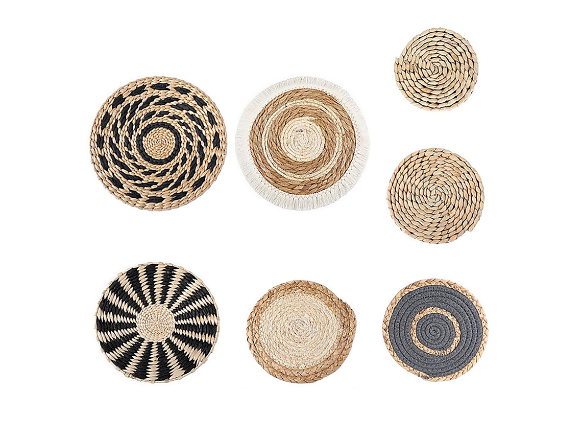 Laxiscreed Conjunto De 7 Cestos Decorativos Boêmios Para Parede E Entrada