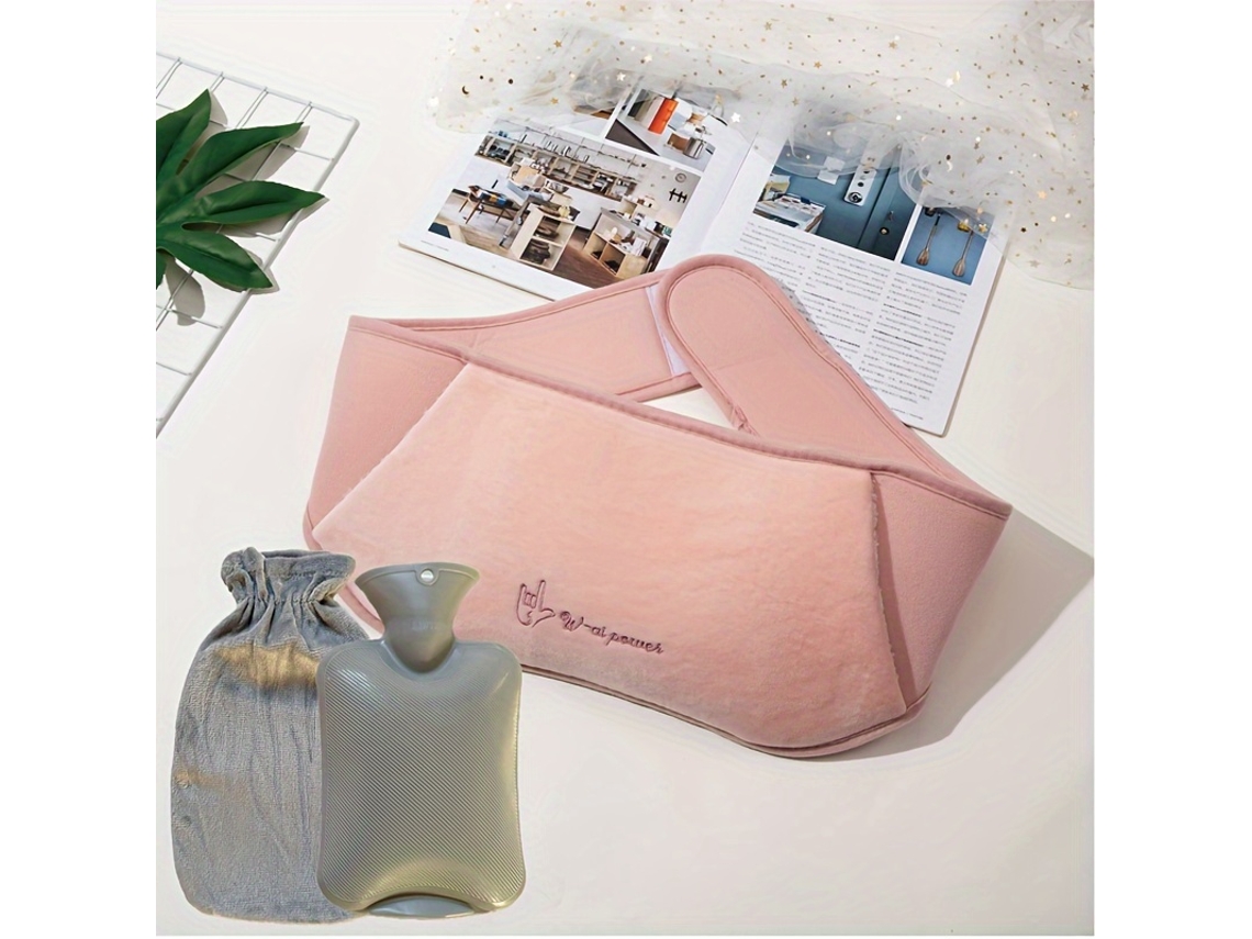 Conjunto De 3 Garrafas De Água Quente Para Dormir E Aquecer O Presente Perfeito Para Mulheres: Almofada Térmica Abdômen Pélvico Função Pr...