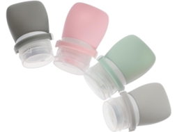 Conjunto De 4 Frascos De Viagem De Silicone Compactos E À Prova De Vazamentos, Com Capacidade Para 30 Ml, E Embalagem Inclusa.