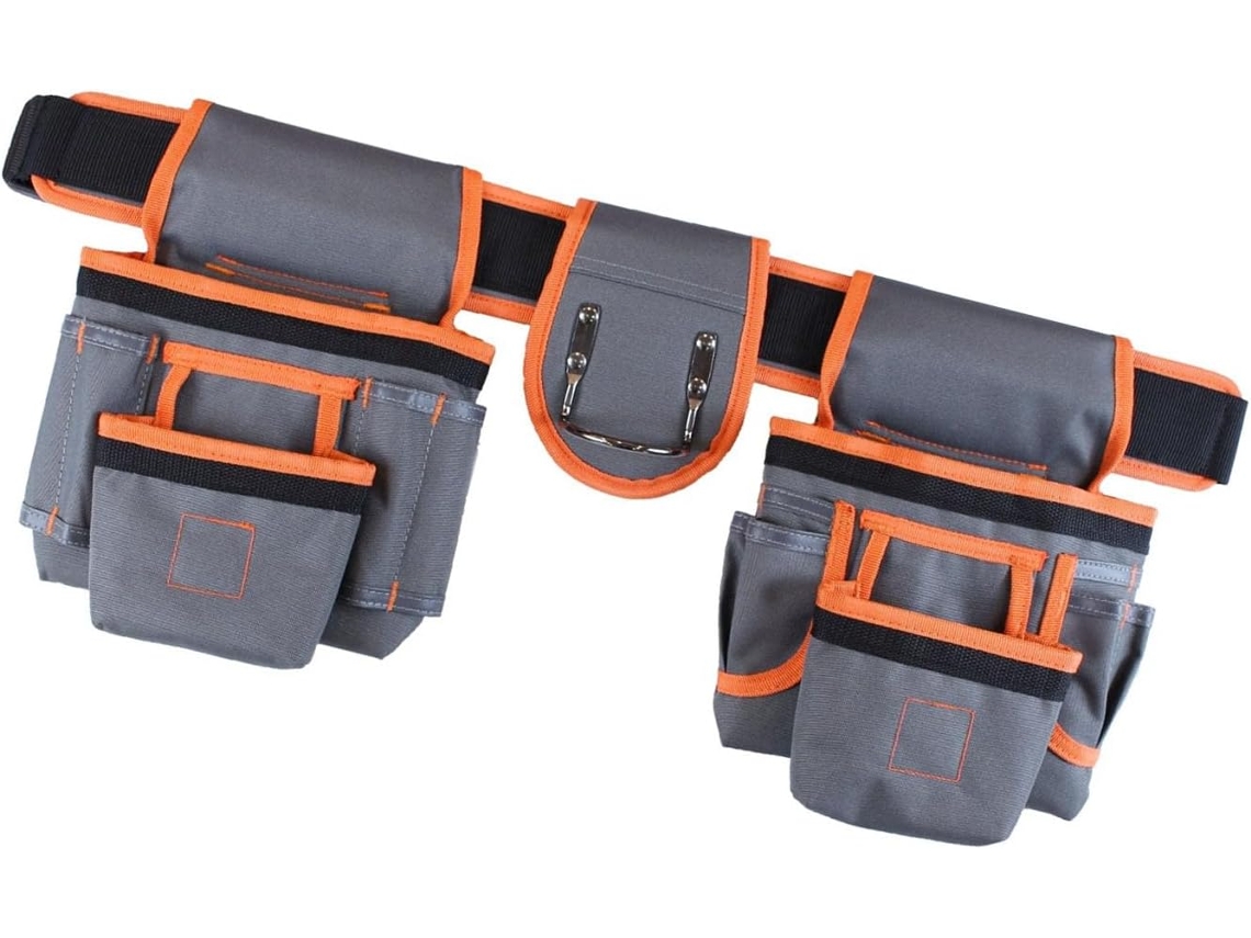 Bolsa multifuncional para ferramentas com diversos compartimentos, ideal para pequenas obras e jardinagem, impermeável e