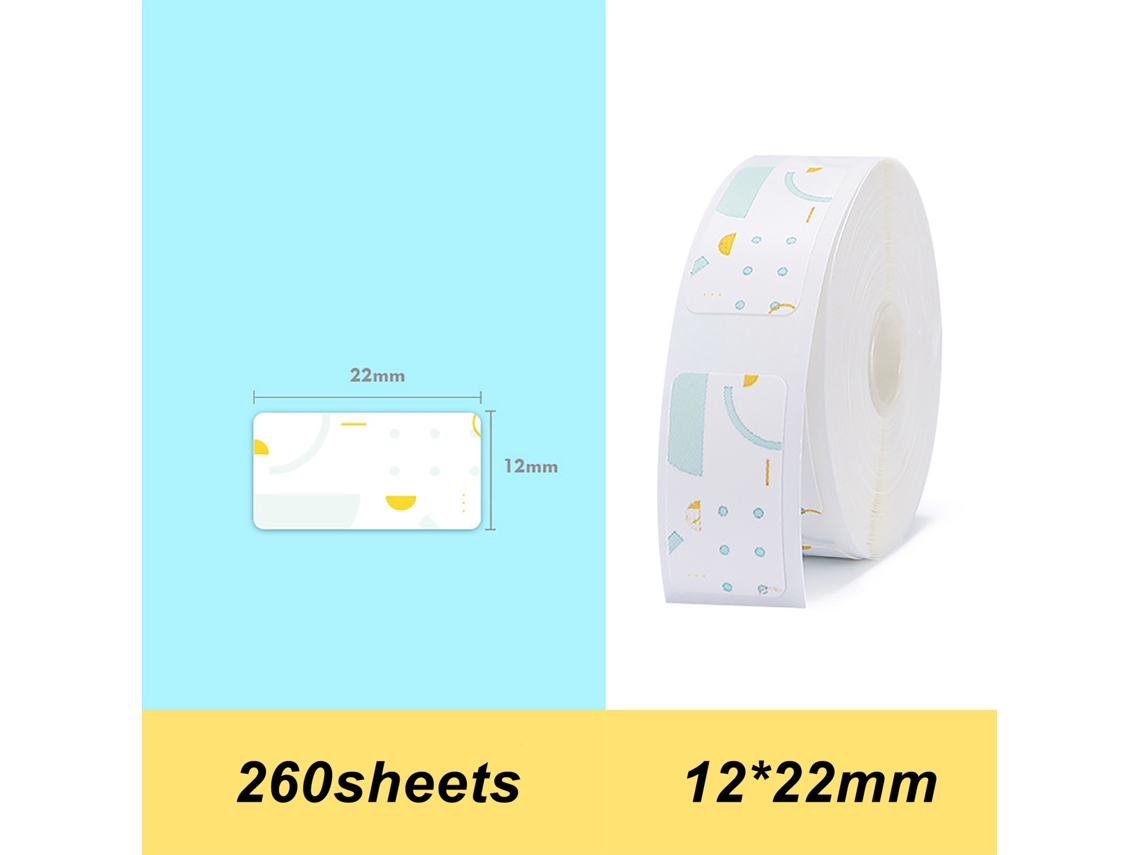 Papel Rótulo Térmico 12*22mm 260pcs Autoadesivo Resistente À Água e Rasgamento para Supermercado Casa Catering