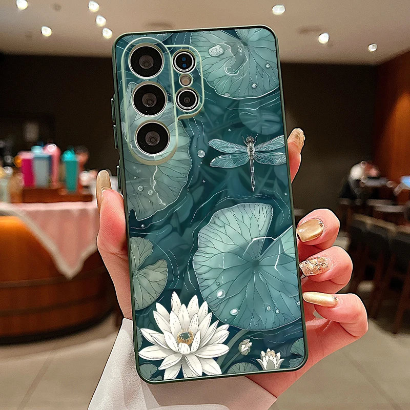 Capa Magnética Para Celular Galaxy S26 Com Pintura A Óleo Floral (verde)