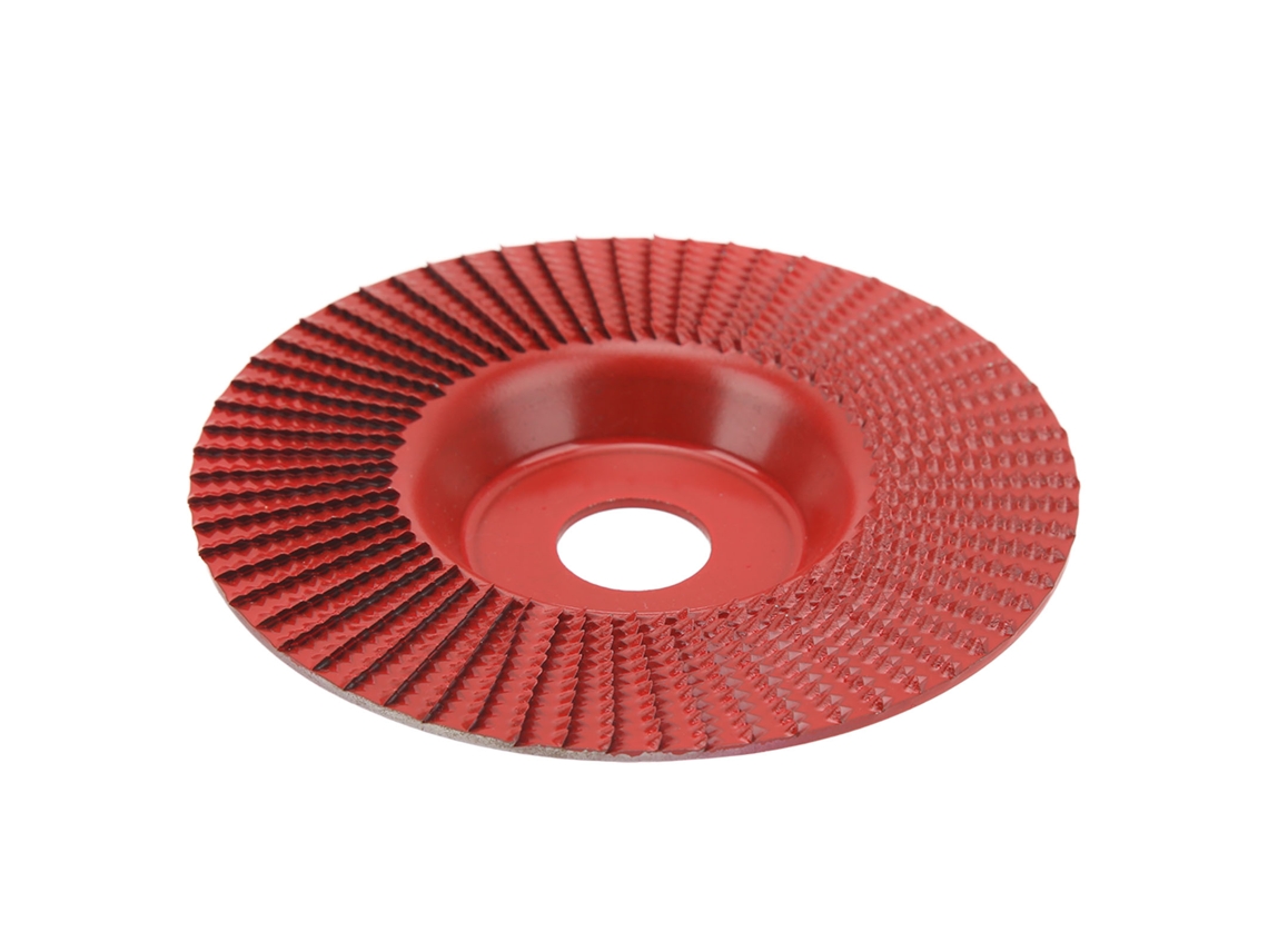 Roda de entalhe em madeira de 125 mm em carboneto de tungstênio, acessório para marcenaria, vermelha.