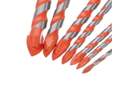 Conjunto de 7 Brocas com Haste Triangular 3 a 12 Mm para Cerâmica 3/4/5/6/8/10/12 Mm