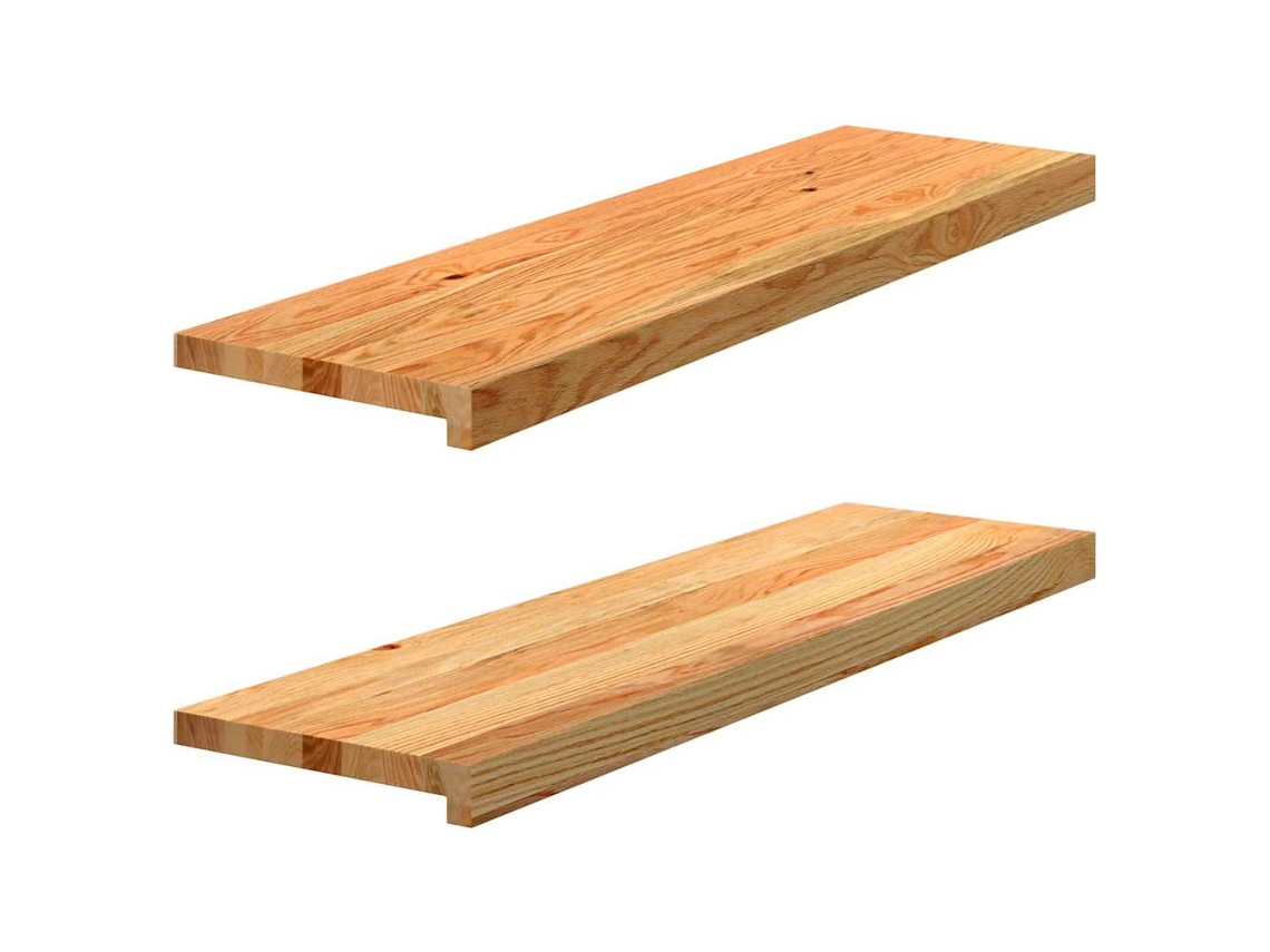 Vidaxl Soleiras Da Janela 2 Pcs 90x30x2 Cm Carvalho Castanho-claro