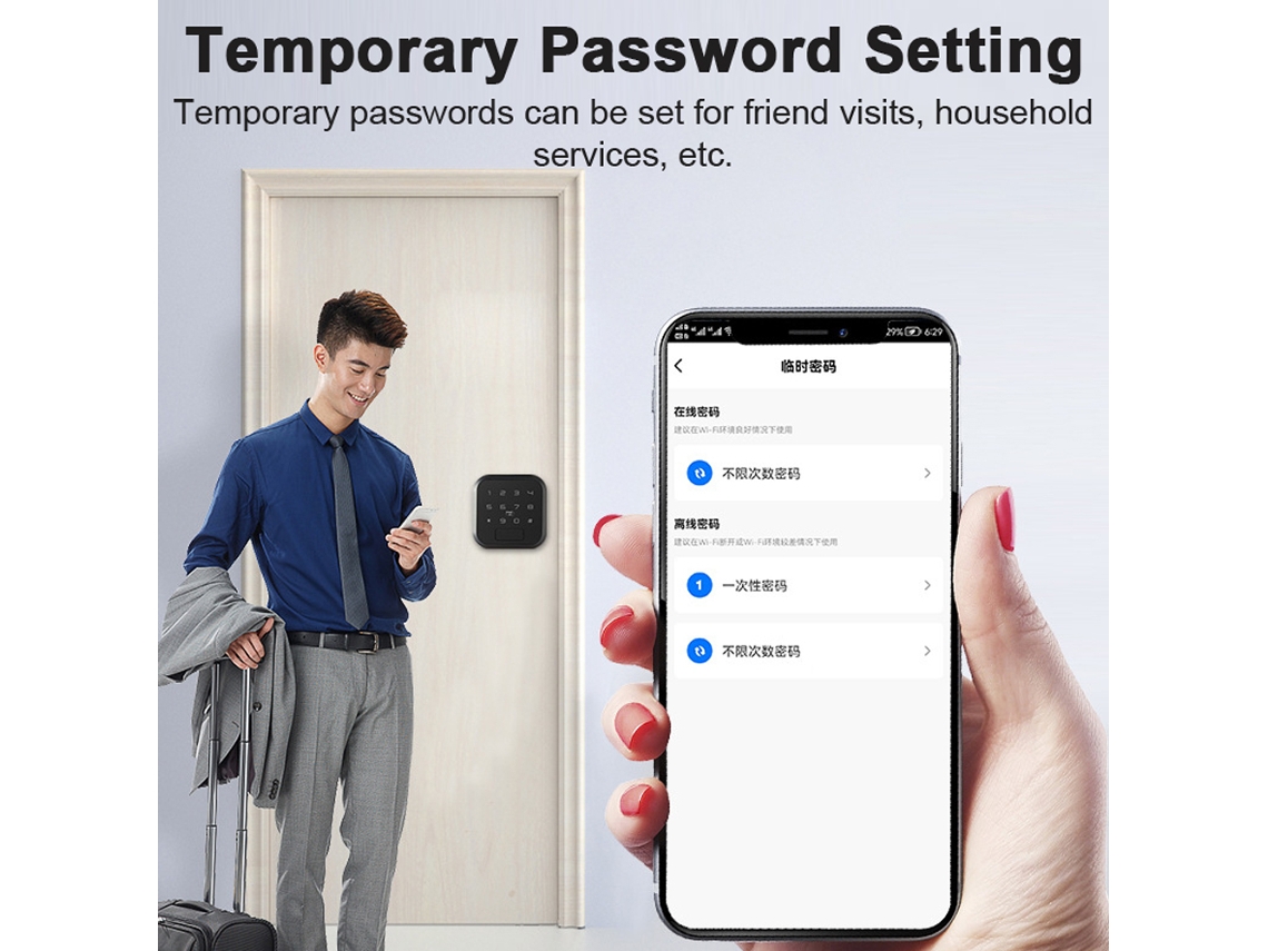 Laxiscreed Fechadura Inteligente Tuya Smart Com App E Carregamento Usb Para Maior Segurança