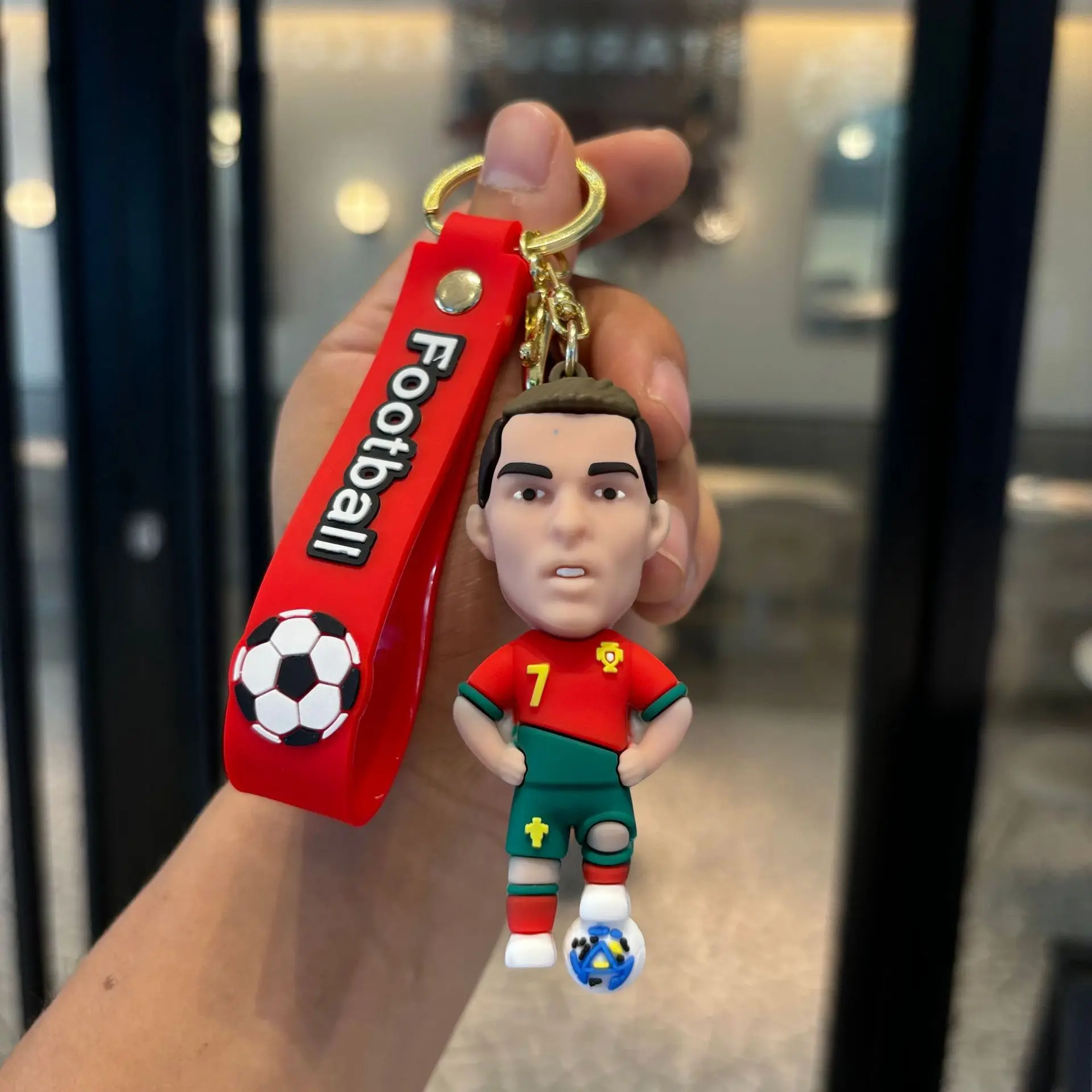 Miniaturas de Estrelas do Futebol em Estilo Desenho Animado, Chaveiros, Pingentes para Mochilas. MDUG