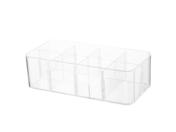 Organizador de roupa íntima 8 grelhas caixa transparente ps para meias e cuecas com marca