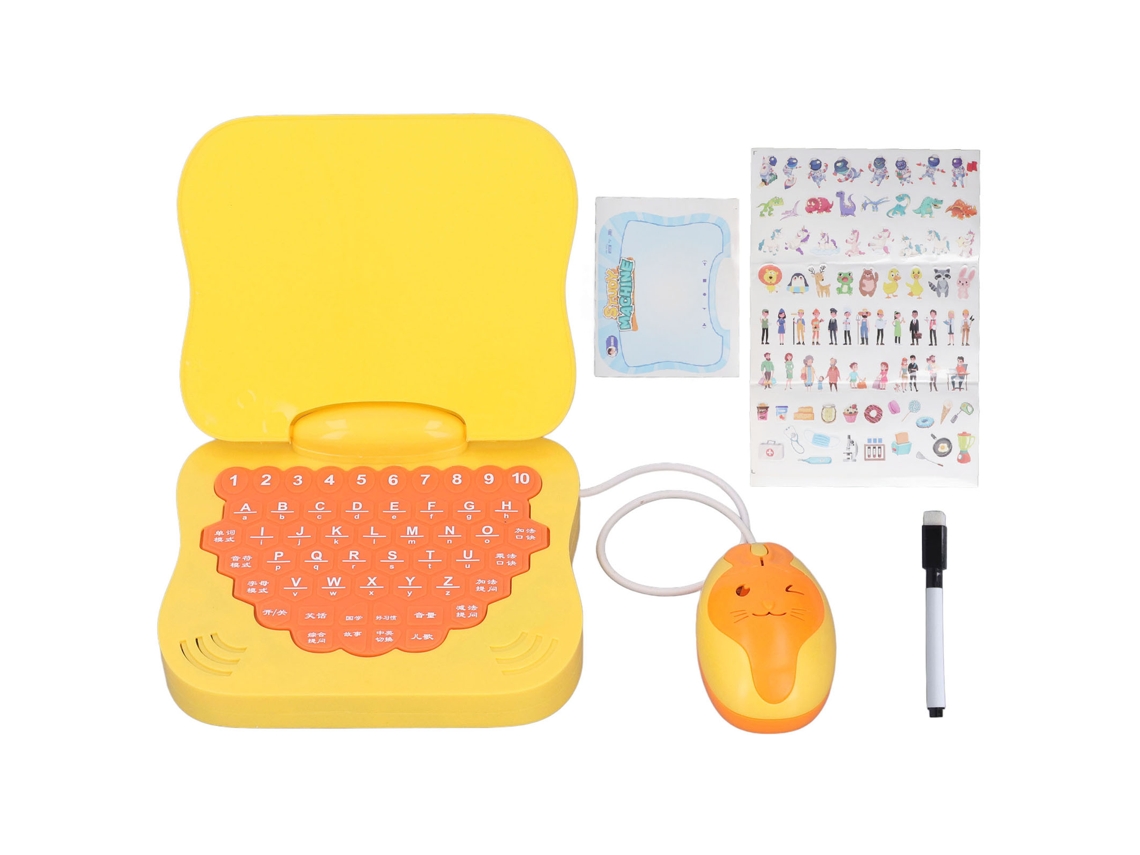 Ats brinquedo de Computador para Bebê Que Se Monta Sozinho, Quebra cabeça com Botões Macios, Ratso com Luz, Imaginação e Aprendizagem Bilíngue