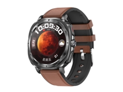 (marrom) Tela Amoled De 1,43 Polegadas, Pulseira De Couro, Smartwatch Com Suporte Para Ecg
