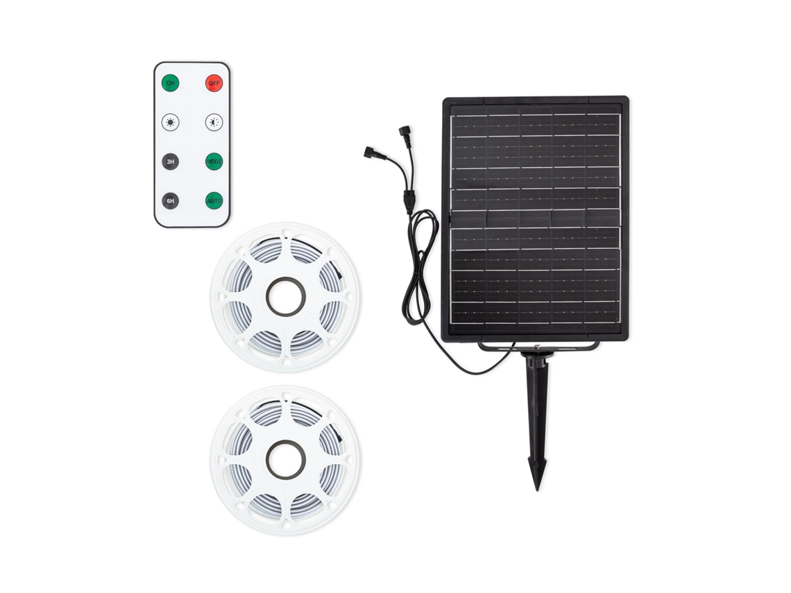 Fita de Led Solar Externa 24v Dc Smd2835 60 Led/m 50m Ip65 Largura 12mm Corte 100cm Branco Quente