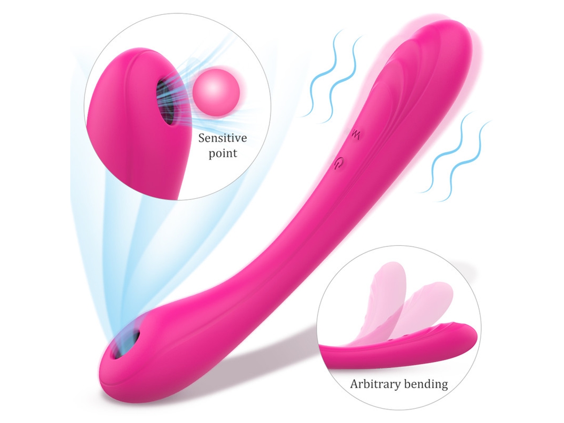 Vibrador De Massagem De Suco Multifrequncia 2 Em 1 Para Mulheres (rosa Vermelha) Yizhood