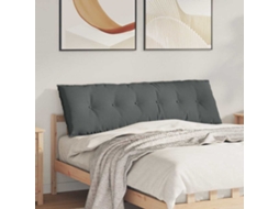 Vidaxl Travesseiro Para Costas Cinza Escuro 160 X 19 X 50 Cm Tecido