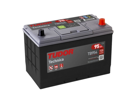 Bateria de Carro TUDOR TB954 95Ah 720A, Gama Technica, Apta para Carros de marcas asiáticas
