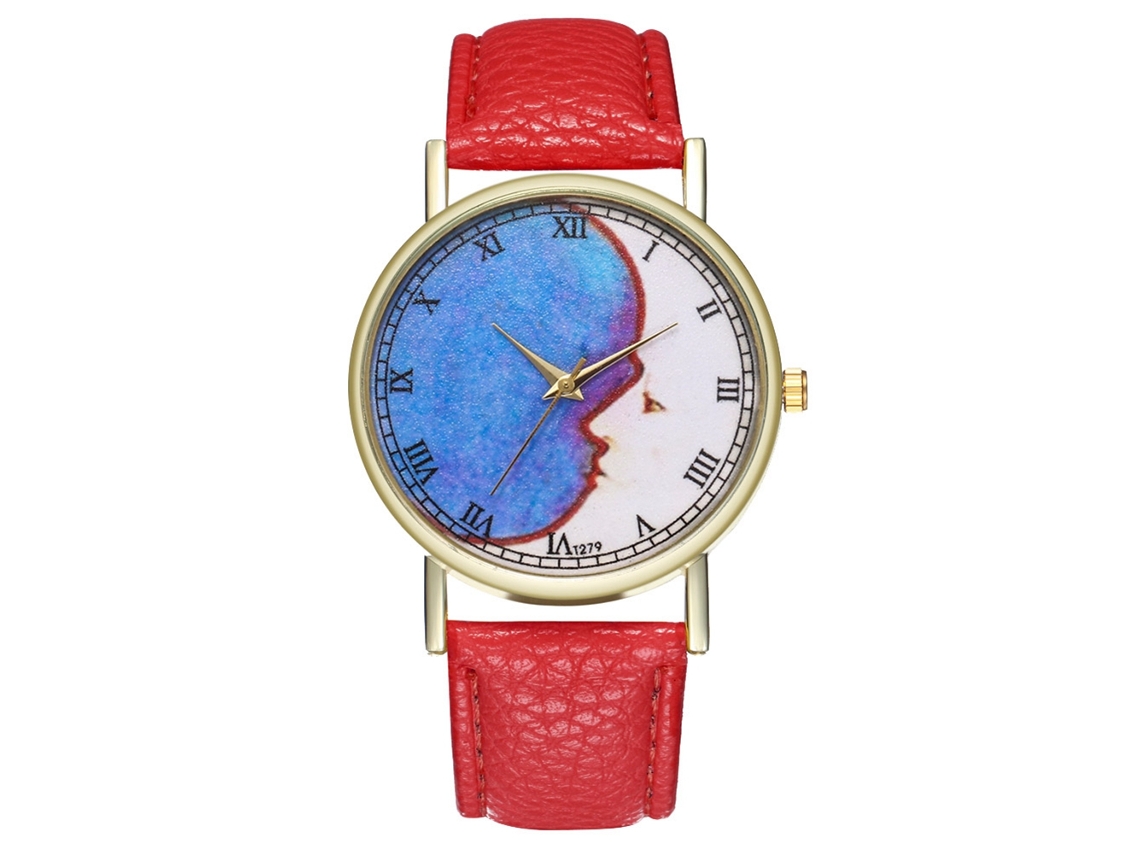 Reloj De Cuarzo Elegante Unisex Casual Fashion Regalo (vermelho)