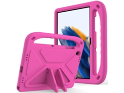 Capa Infantil Para Samsung Galaxy Tab A11+ Com Alça E Suporte, Rosa