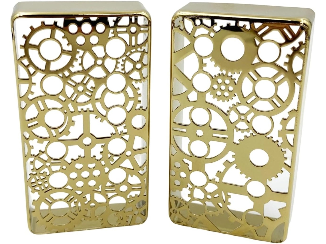 Capa Profissional Para Captador Humbucker, Em Metal, Oca, Com Textura De Latão Para Aprimoramento Do Som.