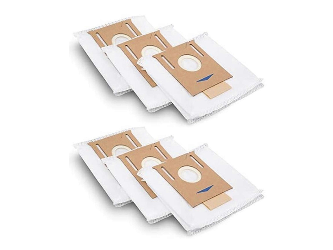 Conjunto De 6 Sacos De Pó Descartáveis Para A Estação De 2,5 Litros Ecovacs Deebot, Compatível Com Os Robôs Aspiradores E Esfregões T8 Aivi E T8.