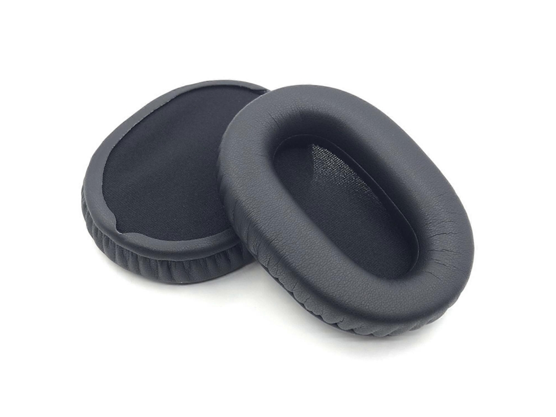 Almofadas Lurelia para fones de ouvido Sony WH-CH710N-CH720N em couro sintético preto, couro proteico e espuma viscoelástica, pretas.