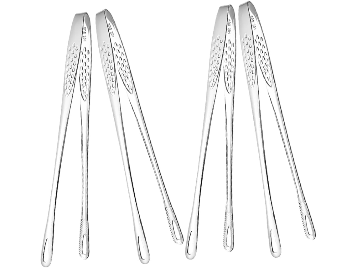 Conjunto De 4 Pinças Para Churrasco Abaodam Em Aço Inoxidável, Utensílios De Cozinha Resistentes Ao Calor, Pinças