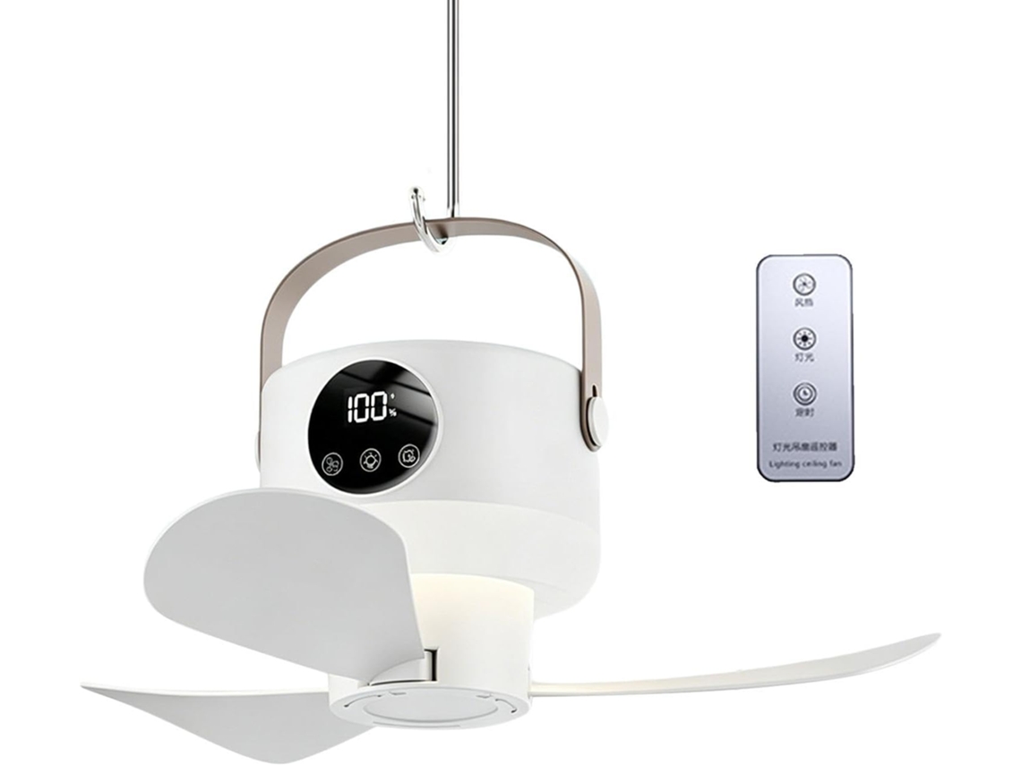 Ventilador De Teto Para Barraca Com Luz, Digital Camping