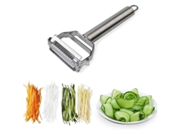 Pelador De Verduras De Acero Inoxidable Multifunción Con Hoja Doble Para Pelar Cortar Y Julianear Frutas Y Verduras