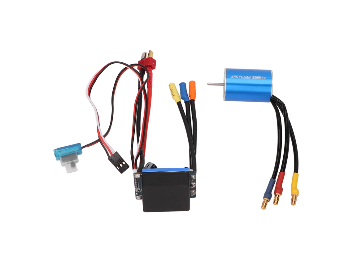 Mali kit Motor Brushless Esc 3300kv 25a para Carro Rc 1/16 1/18 com Alta Torque e Proteção Múltipla