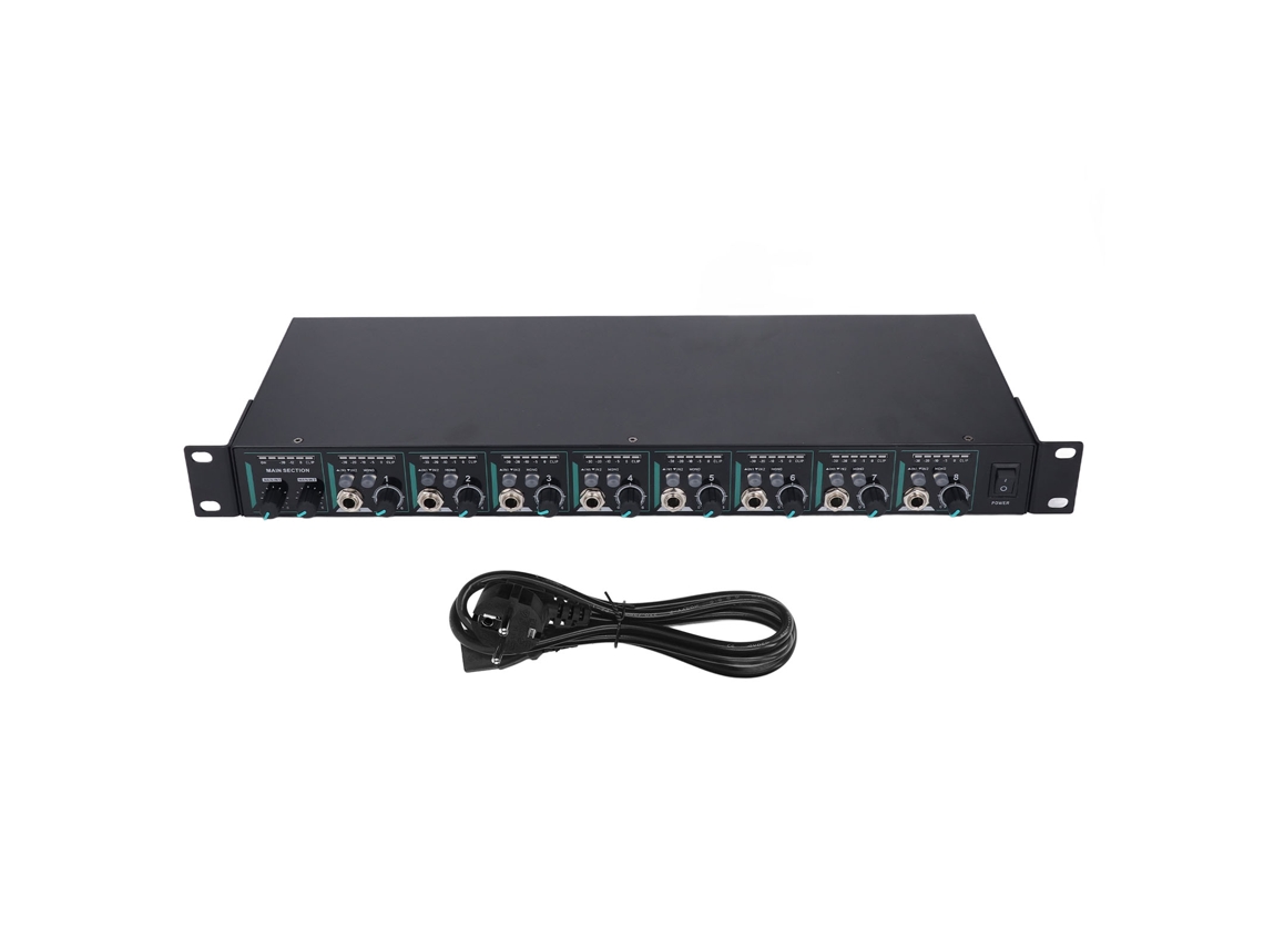 Amplificador de Fone 8 canais Ha800v2, baixo ruído EOOCOO