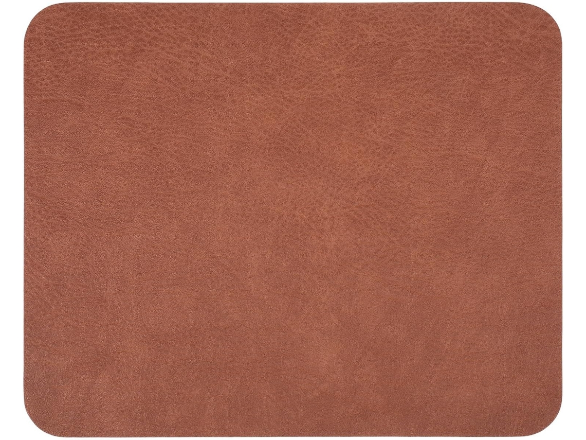 Elegante Mousepad Protetor Com Base Antiderrapante Em Couro Vintage.
