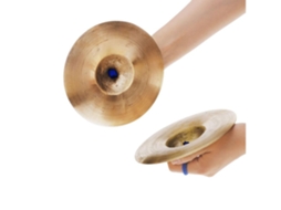 15cm / 5.9in Mini Crianças Pequenas Crianças De Cobre Mão Pratos Gong Banda Ritmo Bate Percussão Instrumento Musical Brinquedo*