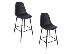 The Home Deco Factory Conjunto de 2 Cadeiras Altas Malo Preto CMP