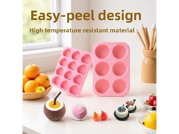Forma De Silicone Em Formato De Coração Com 12 Cavidades Para Bolos, Chocolates, Doces, Biscoitos, Sabonetes, Rosa