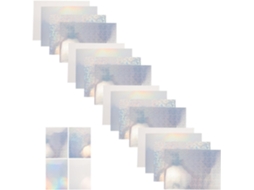 Adesivos holográficos Homoyoyo A4, Autoadesivos Para Impressão A Laser E Jato De Tinta, Vinil Pet Com Adesivo Forte, 20 Folhas