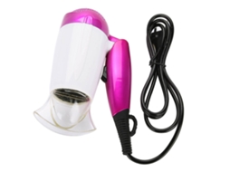 Mini secador de cabelo elétrico portátil dobrável 2026 para viagens e uso doméstico.