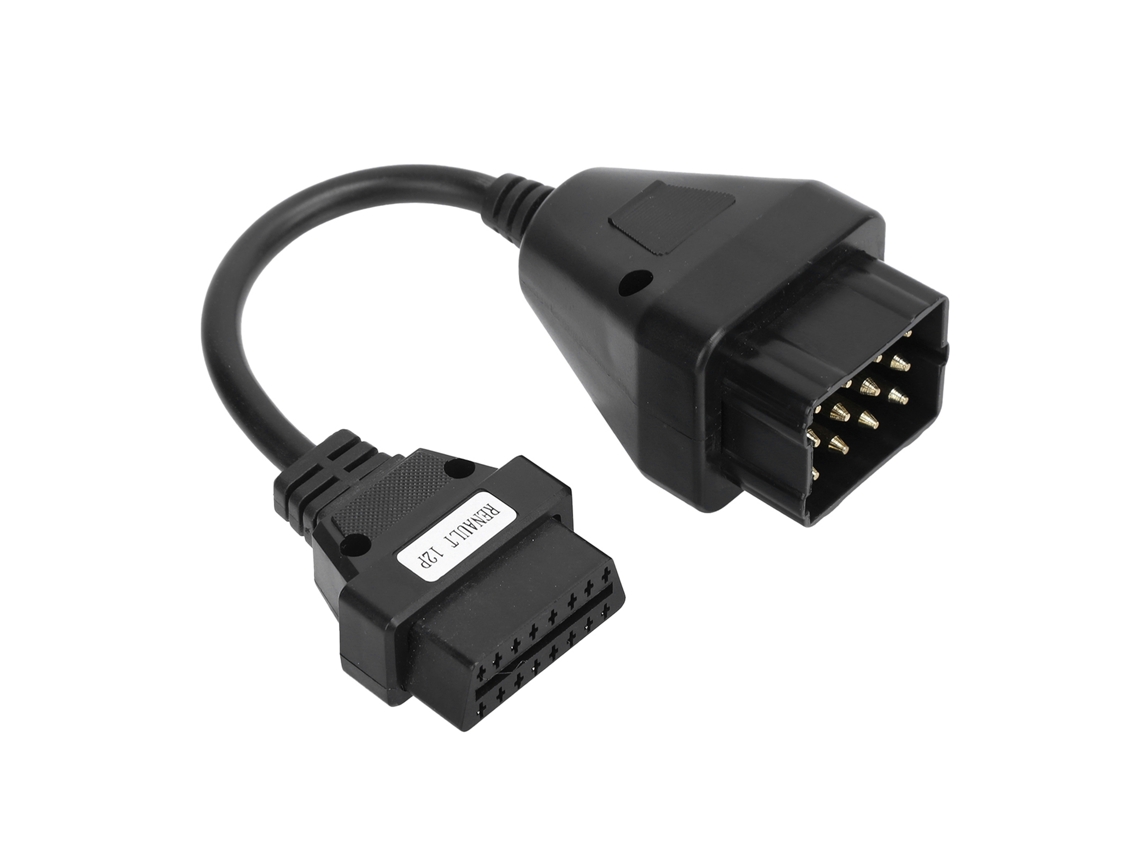 Cabo Extensor Profissional Adaptador Obd2 De 12 Pinos Para 16 Pinos Para Diagnóstico Automotivo Aquaforge