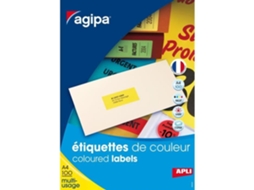 Caixa Com 2700 Etiquetas 70x31 Mm Multiuso Canto Direito Vermelho Agipa (27 X 100f A4)