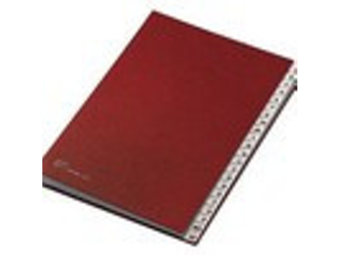 FRASCHINI Pastas Alfabéticas Divisor de Couro Vermelho 240 X 340 Mm