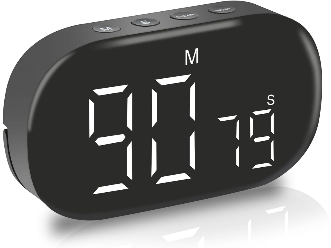 Temporizador De Cozinha, Temporizador De Cozinha Digital Magnético Com Tela Led E Aquaforge