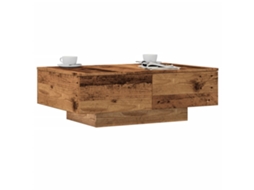 Vidaxl Mesa De Centro 90x60x31 Cm Derivados De Madeira Madeira Velha