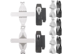 100 Caixas De Doces Em Formato Vestido E Smoking, Ideais Para Lembrancinhas De Casamento E Presentes Convidados Em