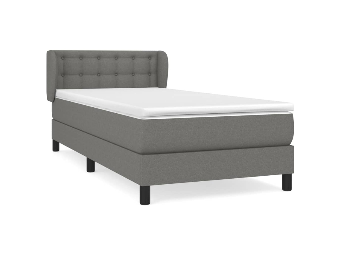 Box Spring Bed, Box Spring Beds Vidaxl Cinzeto Tecido (100 X 200 Cm)