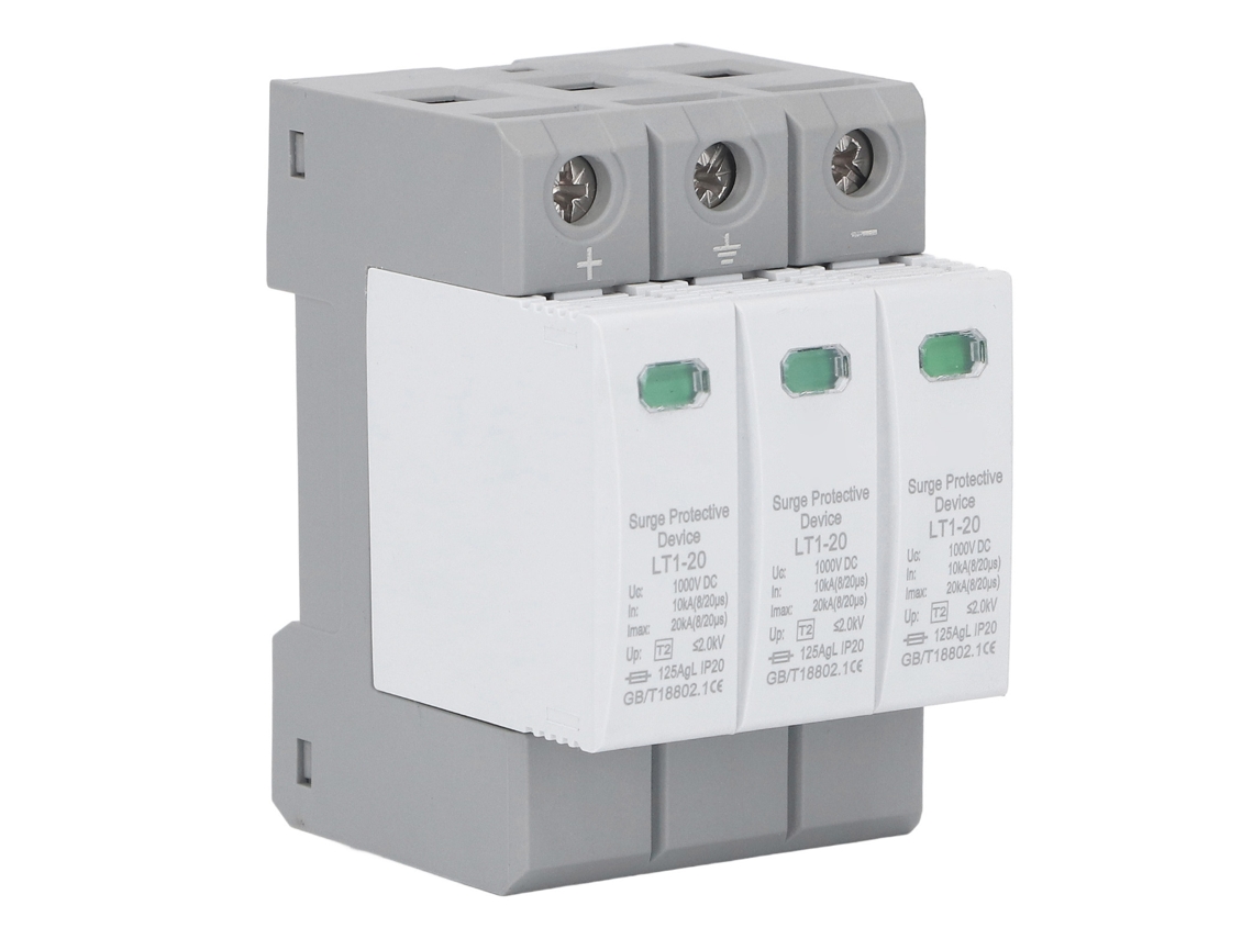 Protetor de Surtos Dc 1000v 3p Retardante de Chama para Proteção Contra Sobre Tensões e Raios | S/MARCA