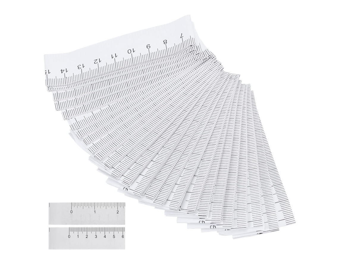 Pacote com 100 fitas métricas descartáveis de papel Alipis, 1 metro, régua de medição